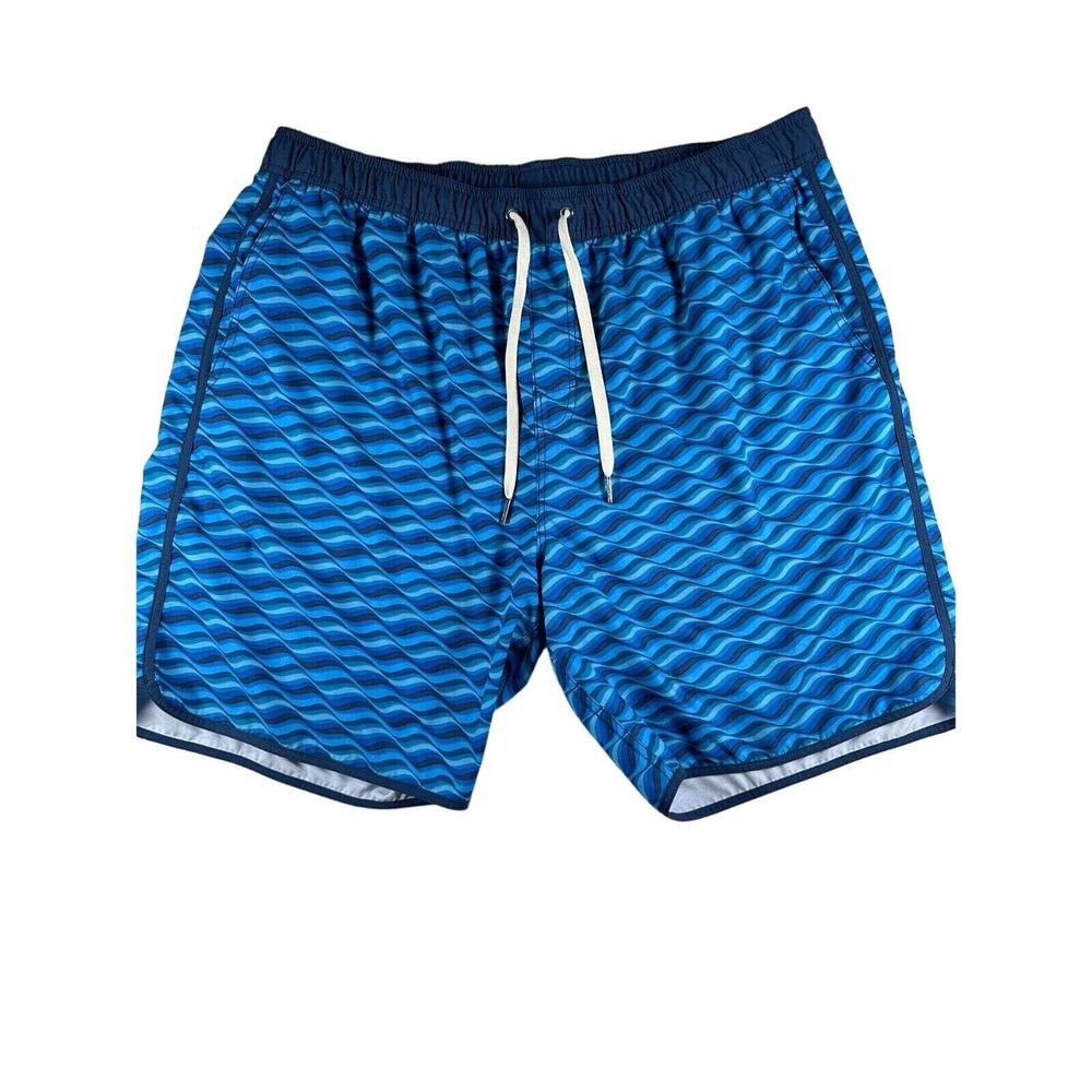 Fair Harbor Swim Trunks Mens 3XL Blue Shorts Lined Drawstring Pockets Beach